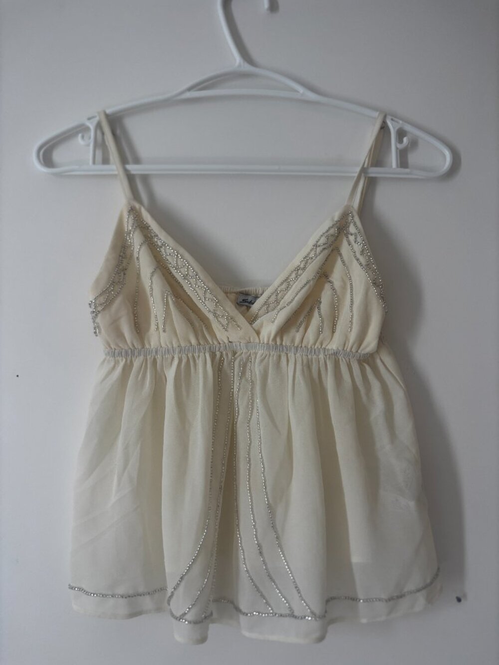 Subdued Beaded Going-Out Top